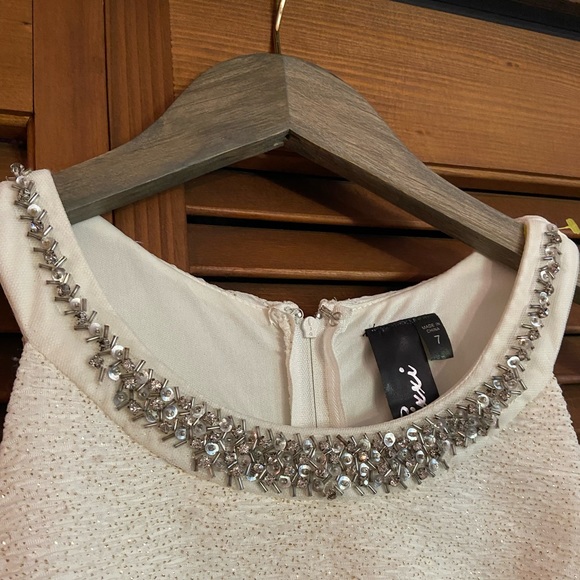 NWT - Trixxi White Sparkly Cocktail Dress - Perfect for bachelorette - Picture 6 of 8